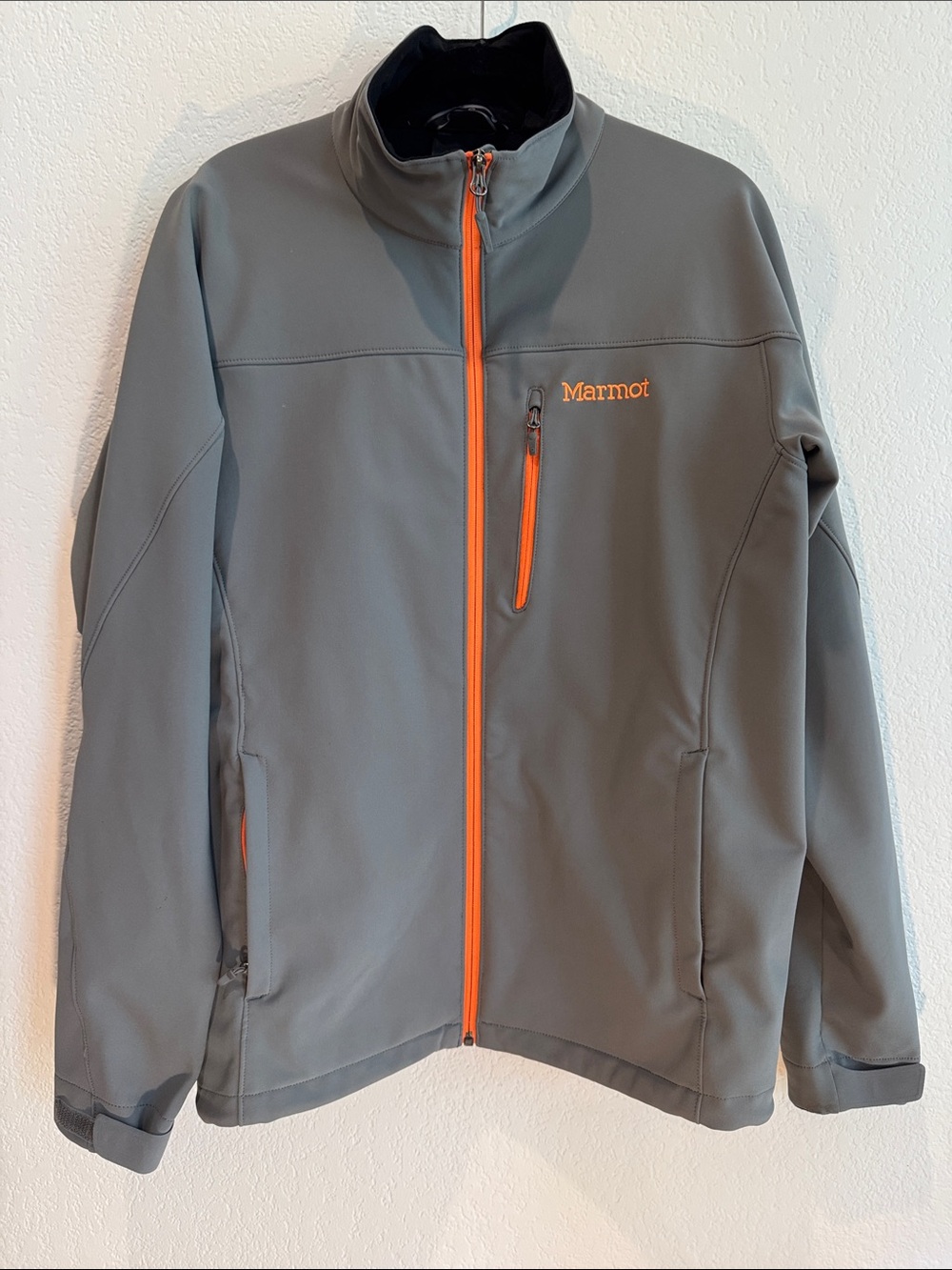 Marmot Trango Men's Gray Softshell Jacket with Orange Trim